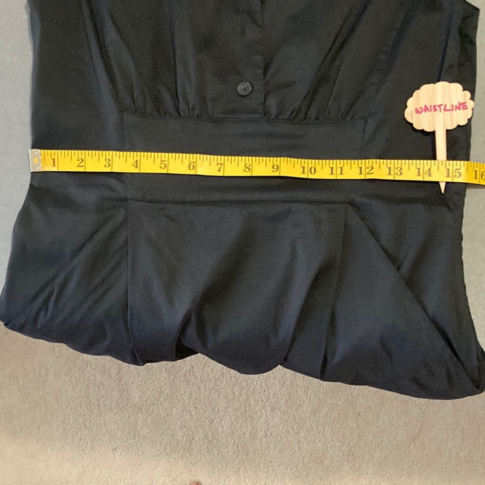 Ann Taylor Women Black collared side zipper Dress Size 4. Fully lined. Pockets. - Picture 6 of 9